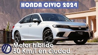 Nuevo Honda Civic híbrido 2024  Precio motor equipamiento y todas las características [upl. by Ellevehc]