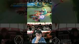 MOBAZANE DITERIAKIN DEPAN MUKA Reaction Streamer BTK VS VAMOS M6mlbb mlbbm6 mobilelegends [upl. by Lucy]