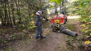 Champion 3 inch wood chipper cleaning up the branches from the fallen tree [upl. by Jamila]