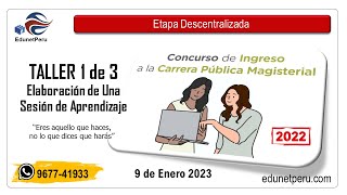 Taller Elaboración de una Sesión de Aprendizaje 01 [upl. by Alegnatal]