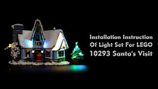 Installation Instruction Of Light Set For LEGO 10293 Santas Visit [upl. by Annid761]