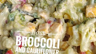 broccoli and cauliflower saladQuick and easy broccoli salad recipe [upl. by Dewayne]