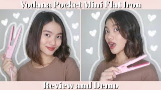 NEW VODANA POCKET MINI FLAT IRON REVIEW amp DEMO PHILIPPINES  Nicole Martinez [upl. by Mulford]