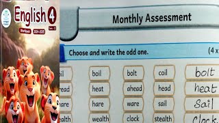 Monthly Assessment Term2 4th English Workbook illanthendral7 [upl. by Annoirb973]