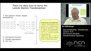 Purdue PHYS 342 L124 Special RelativityIntroduction The LorentzEinstein Transformation [upl. by Filomena]