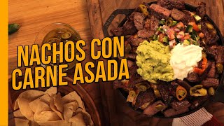 Nachos con Carne Asada  3 minutos en el fuego [upl. by Heinrik]