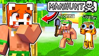 Ma TRANSFORM in KLORNA si COSTIN in MINECRAFT MANHUNT [upl. by Adnor]