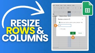 How to Resize Rows and Columns in Google Sheets [upl. by Lissi]