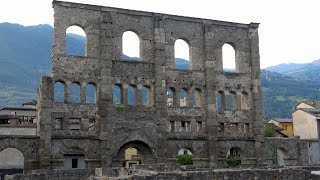 Roman theater of Aosta Aosta Aosta Valley Italy Europe [upl. by Anires]