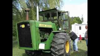 HEAR IT ROAR RARE 8020 JOHN DEERE TRACTOR WITH 2STROKE DIESEL [upl. by Schellens]