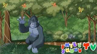 Gorilla Song For Kids  Animals Song  Nursery Rhymes amp Kids Songs  Learn Animals animatedrhymes [upl. by Ideih717]