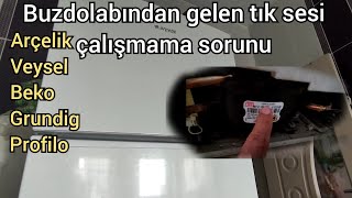 Arçelik buzdolabı motorundan tık sesi geliyor ve duruyor sorunu buzdolabı tıksesi arçelik tamiri [upl. by Aniaz376]