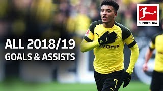 Jadon Sancho  All Goals and Assists 201819 [upl. by Naerad243]