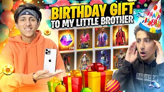 Birthday Gift To My Little Brother 😍 Surprised Him With 10000 Diamonds  Gareena Free Fire [upl. by Blackmun]