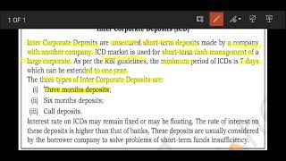 NCERT  inter corporate deposits  class 11 business studies [upl. by Enia]