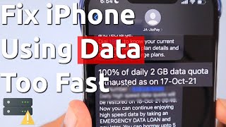 iPhone and iPad Using TOO MUCH CELLULAR DATA So Fast 🔥 Lets Fix It [upl. by Asserac374]