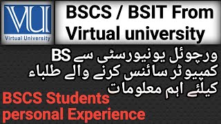 BSCS from Virtual university BSCSBSIT scope in VUComplete details about BS computer science in VU [upl. by Inek]