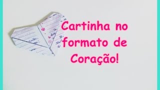 Como dobrar cartinha no formato de Coração [upl. by Aimit]