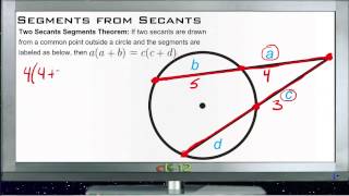 Segments from Secants Lesson Basic Geometry Concepts [upl. by Drain]