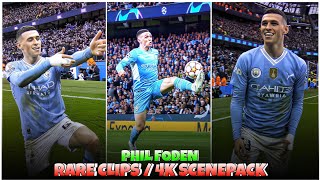 Phil Foden 202423  RARE CLIPS ● SCENEPACK 4K With AE CC and TOPAZ [upl. by Ecnarf]