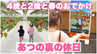 【春休みVlog】４歳と２歳といちご狩り、ジブリ展へ🍓✨お休みの過ごし方！ [upl. by Frear]