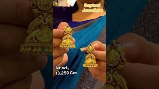 earrings newdesign gold goldjewellery saptosijewellers [upl. by Kcirderf]