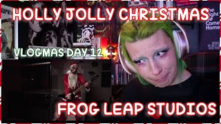 REACTION  FROG LEAP STUDIOS quotHOLLY JOLLY CHRISTMASquot METAL COVER  VLOGMAS DAY 12 [upl. by Aonian467]