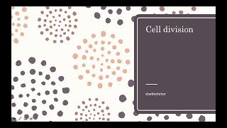 DSE Biology Cell division [upl. by Adelpho]