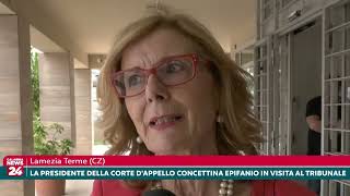 Lamezia Terme CZ La Presidente della Corte dAppello Concettina Epifanio in visita al tribunale [upl. by Gnirol]