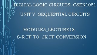 module5lecture18 SR to JK conversion [upl. by Ardnaxela]