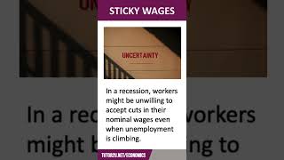 Sticky Wage Theory  60 Second Economics  A Level amp IB [upl. by Drahser]