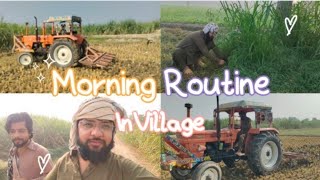 Morning Routine in VillageGrass cuttingtractor Driverin field [upl. by Acirne458]