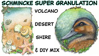 Schmincke Super Granulating Watercolor Review SHIRE DESERT VOLCANO Sets DIY Mixtures Paint Demo [upl. by Selway]