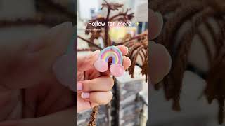 DIY clay art 😍rainbow art 🌈diy viral art explore craft clay rainbow shorts [upl. by Connett]