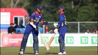 CRICKET  NEPAL VS OMAN  G GHA  23 RUN IN 1 OVER [upl. by Irt]