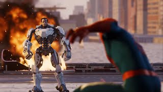 SpiderMan VS Cyborg HammerheadLast DLC Boss FightUltimate DifficultyNO DAMAGESpiderMan PS4 [upl. by Sixel126]