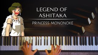 Princess Mononoke  Legend of Ashitaka  piano sheets [upl. by Nerac700]