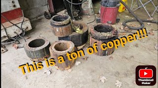 Scrapping electric motor stators for Big Copper [upl. by Amathist391]