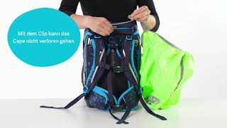 ergobag Regencape » Den Schulranzen wetterfest machen [upl. by Nerland]