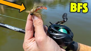 BFS Fishing With A MICRO BASS JIG [upl. by Neilla]