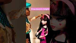 Drac’s height be like monsterhigh draculaura funny stopmotion dolls barbie [upl. by Martie]