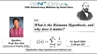 What is the Riemann Hypothesis and why does it matter by Prof Ken Ono [upl. by Eustazio]