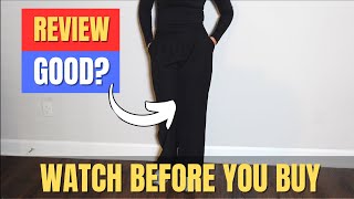 High Waist Wide Pants Review [upl. by Yrrej]