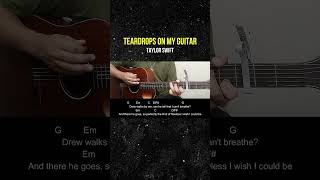 Teardrops On My Guitar  Taylor Swift  Guitar Tutorial [upl. by Yatnuhs]