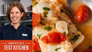 How to Make Pesce all’acqua Pazza Southern ItalianStyle Poached Fish [upl. by Aisac87]