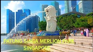 Taman Merlion Singapore  Patung Singa Singapore [upl. by Aiderfla]