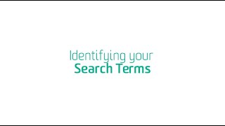 Identifying your Search Terms [upl. by Slayton990]