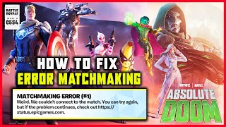 COME RISOLVERE IL MATCHMAKING SU FORTNITE  ERRORE CONNESSIONE ALLA PARTITA  TUTORIAL [upl. by Anyzratak]