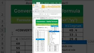 Excel formula to convert C to F Lbs to Kg and more in 2 minutes exceltutorial [upl. by Hays]