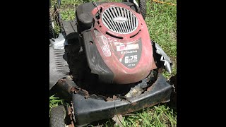 Safety Saturday 2005 Craftsman Lawn Mower The MOST Dangerous Mower I have ever seen DANGER [upl. by Rotman]